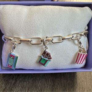 BP Charmelier silver Takin it old school charm bracelet